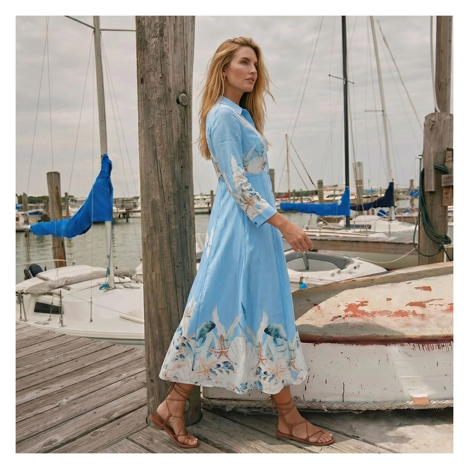 FRAGRANCE SHIRT DRESS WITH CAMY - Image 3